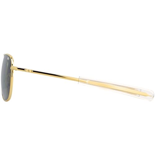Image of AO Original Pilot Sunglasses - Gold - True Color Gray SkyMaster Glass Lenses - Bayonet Temple - Polarized - 55-20-140