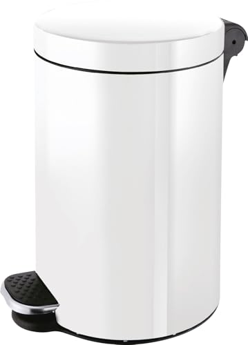 Poubelle à pédale ions d'argent helit H2404205 20 litres blanc