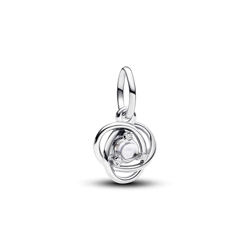 Pandora Colgante de círculo de eternidad transparente 793125C04, plata de ley, sin piedras preciosas, Plata esterlina, No es una piedra preciosa