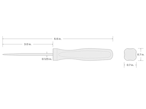Image of TEKTON Straight Pointed Pick (1 /8 x 3 in. shank) | PNH21101 | Made in USA