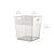 EYNEL 5-Piece Clear Plastic Multi-Purpose Organizer Bins, Fridge Side Door Storage Box Set for Refrigerator, Cabinet, Pantry - Storage for Small Items, Fruits, Vegetables