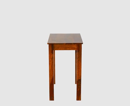 Image of Solid Wood Folding Study Table Laptop Computer Pc Writing Foldable Desk for Home & Office Space Saving Sleek Design (Brown Finish)