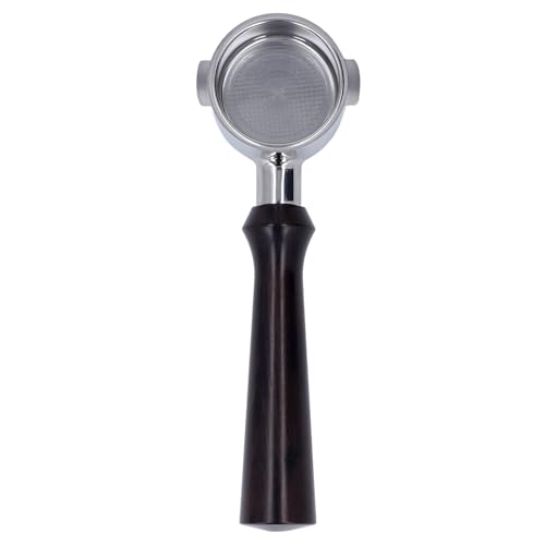 Generic Portafiltro sin Fondo de 51 Mm - de café de Acero Inoxidable para EC0310 - Diseño de 2 Orejas para una Extracción Uniforme - Cesta de Filtro Desmontable - Fácil de Limpiar (#4)