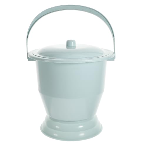 Chamber Pot Adult with Lid and Handle 4l PP Plastic Blue