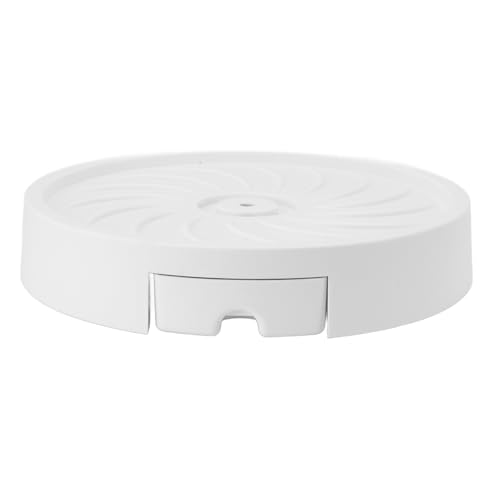 CHICIRIS Soporte móvil con ruedas con sistema de drenaje para plantas en maceta, diseño elegante para decoración de patio, plástico (blanco ancho interior 30 cm)