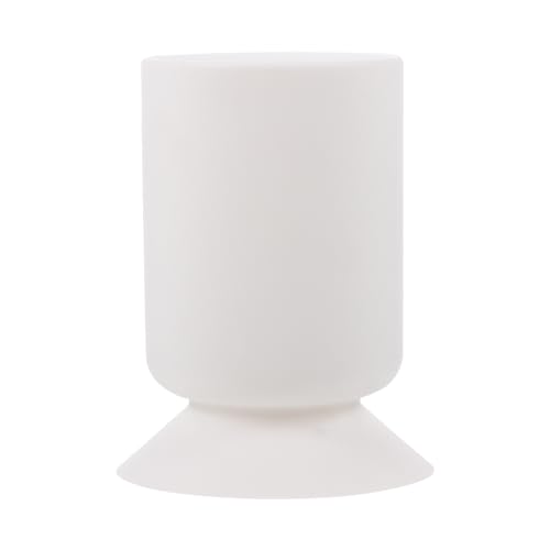 Healifty Make-up-Pinselhalter aus Silikon mit Saugnapf, Stifthalter, Schreibtisch-Organizer, Stiftebecher, Schreibwaren-Aufbewahrungsbehälter für Schreibtisch, Zuhause, Büro, Schule, Weiß