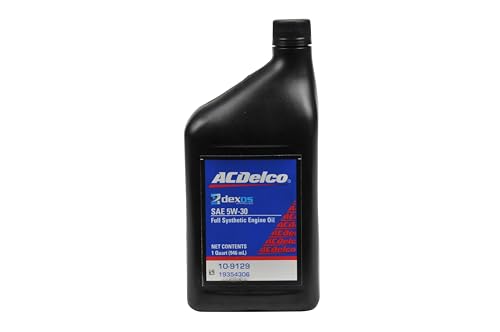 ACDelco GM Original Equipment 10-9129 (19354306) dexos2� Full Synthetic 5W-30 Motor Oil - 1 qt (Pack of 12)