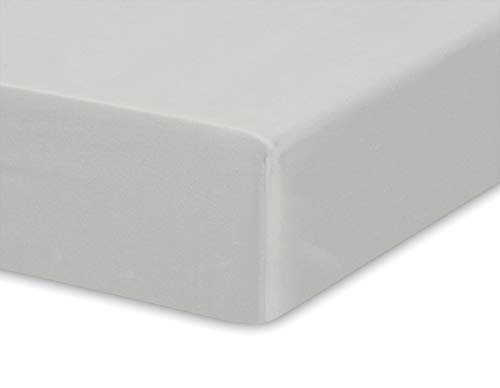 Image of Crib Fitted Sheet by Pure Bamboo, Genuine 100% Organic Viscose Derived from Bamboo, Luxuriously Soft, Ultimate Cooling, Fits Standard Size Crib Mattress (Silver Pearl)