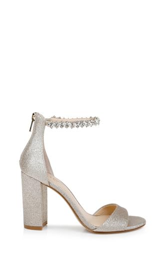 Jewel Badgley Mischka Louise Peep-Toe Block Heel3