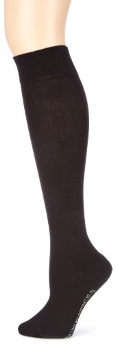 Hudson Damen Relax Cotton Kniestrümpfe, Blickdicht, Schwarz (Black 0005), 39-42
