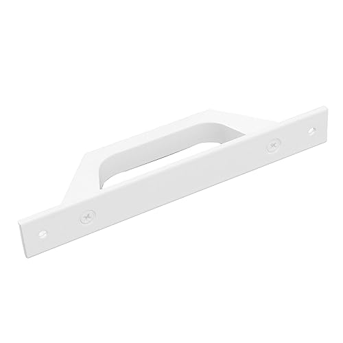 Handle Barn Door Sliding Sliding Door Handle Metal Plated Cabinet Barn Door Handle with Mounting Screws Sliding Door (White)