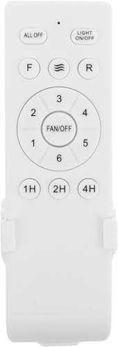 Mando A Distancia Universal Blanco Para Ventilador De Techo, Frecuencia De 433 Mhz, 6 Velocidades Ajustables, Compatible Con LáMparas De Techo. (Pilas No Incluidas)