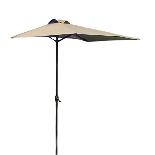 Parasol de marché rectangulaire 2,5x1,2m avec 5 côtes de balcon