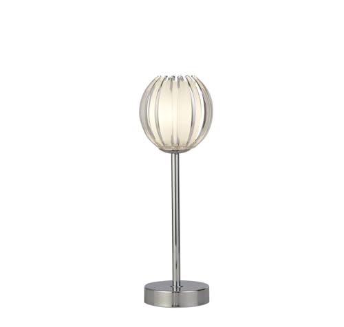 Searchlight Lighting Lampe à poser metal chrome, diffuseur acrylique clair et verre givré G9 33w max Haut 44cm Diam 12cm BLOSSOM