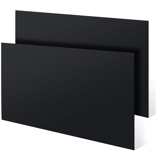 Image of Threehoney 2 Pcs Black HDPE Sheet 1 /4 inch Thick 24 x 36 Inch, HDPE Plastic Sheet High Density Polyethylene Board Flexible Solid Plastic Block for DIY Projects Crafts Machining Home
