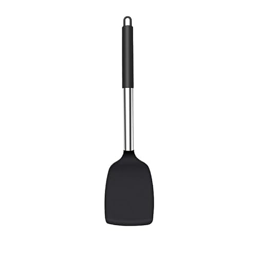 Silicone Spatula Set Heat Resistant Nonstick Steak Spatula Kitchen Cooking Utensils Cookware Cooking Tool Set Spatula Kit(A Black)