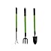 3 Piece Garden Telescopic Hand Trowel, Fork & Cultivator - Gardening Soil Weed Farm Set Handle | Heavy Duty Carbon Steel | Cultivating All Types Of Soil | Weeding, Digging & Planting - 3pc