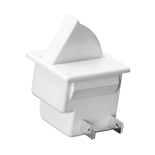 Image of Heyiarbeit Refrigerator Door Light Switch 2Pin Universal Replacement Switch NC 2.5A 250V / 5.0A 125V for Most Refrigerators Freezer White 2Pcs