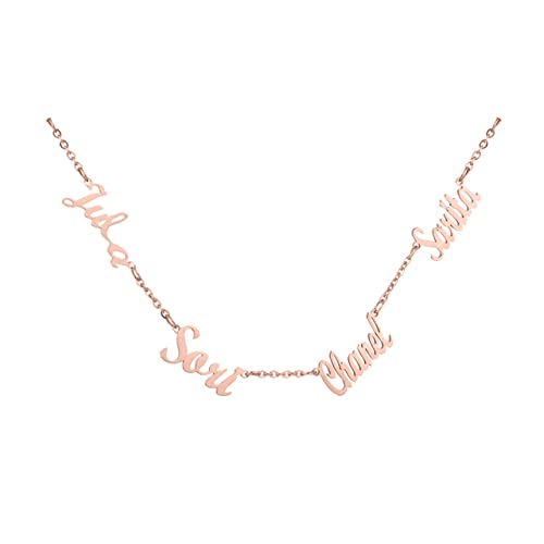 Custom Grandma Nameplate With 4 Names Customized Nana Necklace Mothers Day Mama Necklaces Personalized Mom Daughter Pendant Friendship Sister Bff Gifts Family Name Plate Jewelry Sterling Silver2