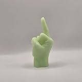 F@ck You - Vela de dedo medio, divertida y traviesa GFT hecha a mano (verde, grande)