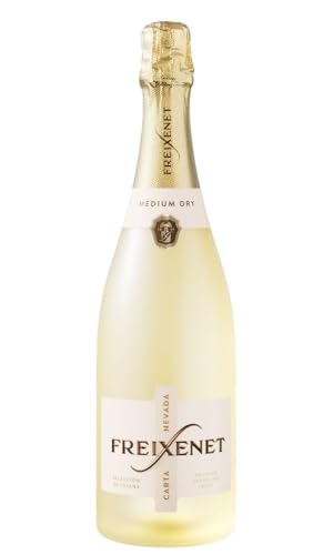 Freixenet Carta Medium Dry (1x0,75 l) – Sparkling Wine aus Spanien mit Pfirsich- und Honignoten, aus Macabeo und Chardonnay, trocken-fruchtig, passend zu Vorspeisen und Desserts