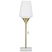 Rivet Harper Mid-Century Marble and Brass Table Lamp, 24.5"H, With Bulb