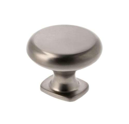 GTV   LORENA Ø 3,3 cm I Pomos para muebles con tornillos I Pomos para armario de cocina, tiradores de puerta y cajones, tiradores para muebles I Cepillado antracita