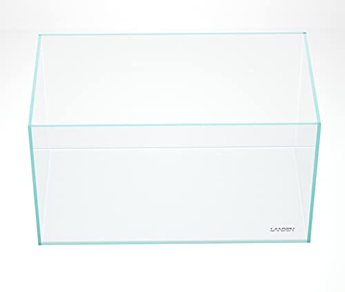Image of LANDEN 90P 55 Gallon Rimless Low Iron Aquarium Tank,W35.4xD19.7xH19.7 in(90x50x50cm) 10mm Thickness with Black Nano Foam Leveling mat Included