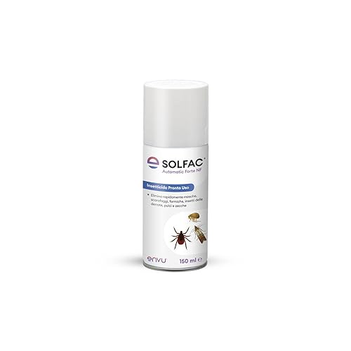 Envu, Solfac Automatic NF, Insetticida Acaricida a Svuotamento Automatico, Contro Insetti Striscianti e Volanti, 150 ml