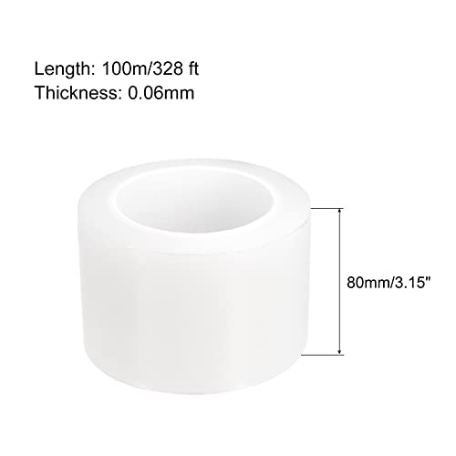 Image of MECCANIXITY Removable Protective Film, 3 1 /5 Inch x 328 Ft Surface Protective Scratch Film Roll for Furniture, Electrical Appliances, Clear