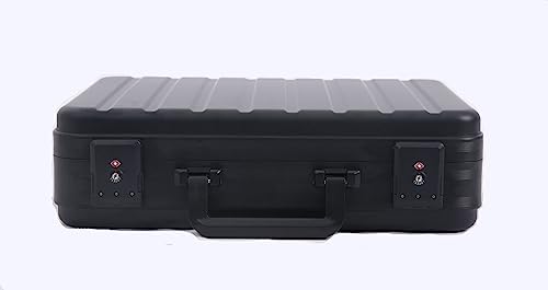 urecimy Black Aluminum Money Briefcase for Cash Metal Briefcases for Men Business Attache Hardside Case