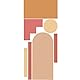 Ambiance Sticker Vliestapete Riesenfresken Vorgekleistert -Palazzo Astratto mit Bogen und Leiter - Dekoratives Etikett | H210 x L90 cm