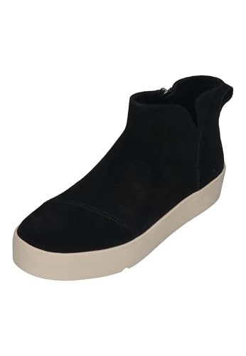 Image of TOMS Womens Verona Mid Suede Platform Zippered Sneakers Shoes Casual - Black - Size 9.5 B