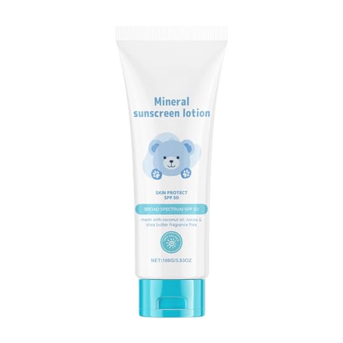 Protector solar del bebé | Crema solar del sol de piel sensible | Protector solar para bebé de amplio espectro | 100g | Hidratación | Ligero | Perfecto para niños niños y niñas