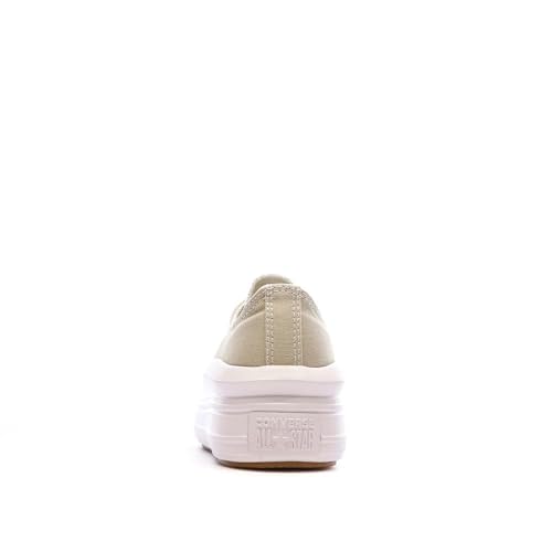 Converse Chuck Taylor All Star Move beige pour femme, baskets compensées légères en toile - 3