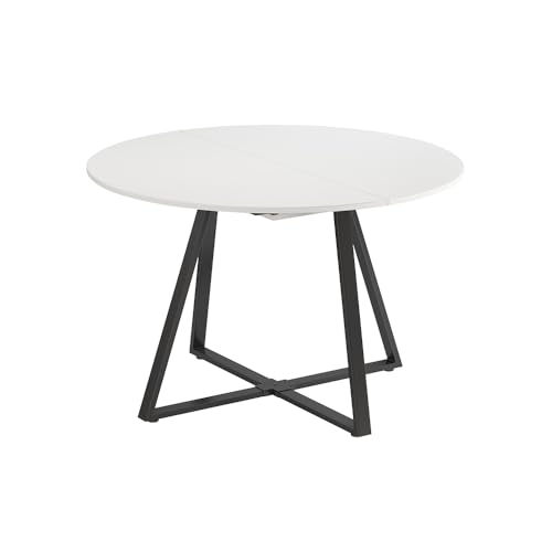 Vicco Esstisch Loyd, Weiß/Schwarz, 120 x 120 cm ausziehbar Vicco Esstisch Loyd, Weiß/Schwarz, 120 x 120 cm ausziehbar