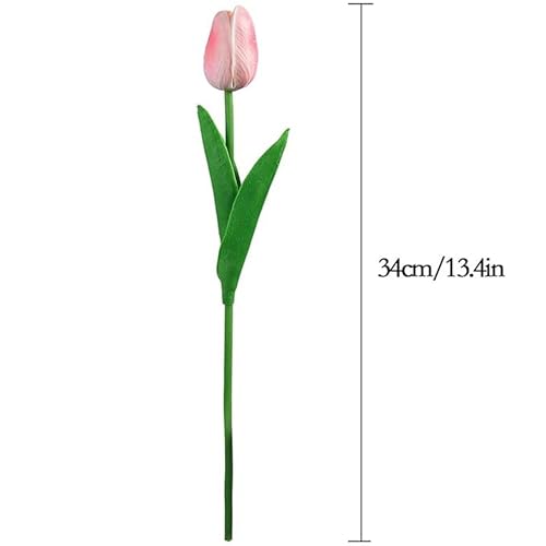 Image of CosaCentrum Beautiful Decorative Artificial Tulip Flower Bunches for Home decor (Baby Pink, Pack of 11)