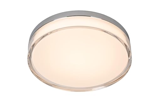 LUCIDE PLANO - Deckenleuchte Badezimmer - Ø 28 cm - LED Dim. - CCT - 1x16W 2700K/4000K - IP44 - Opal