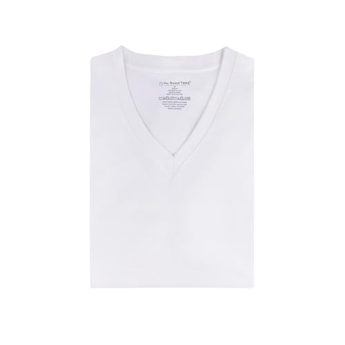 Men's V-Neck Undershirt, Cotton, Sweatproof, White2