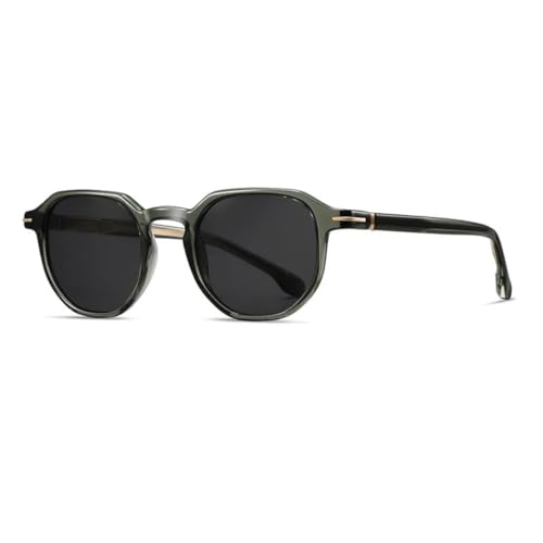 Lunettes de soleil TR90 rivets polygone aux finitions métal premium