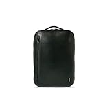 [T・S・O・G] CSA《シーエスエー》コンパクトブラックシティリュック レディース メンズ リュック 本革 薄型 大容量 リュックサック 防水 ビジネス きれいめ 軽量 軽い 通勤 通学 出張 旅行 (ブラック)