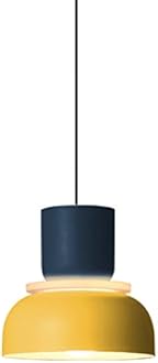 Qufute Modern Industrial Pendant Light Macaron Color Barn Style Mid Century Hanging Light Fixture with Aluminum Shade Chandelier Nordic Colorful Ceiling Pendant Lights for Dining Room Kitchen