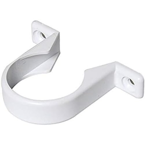 Merriway BH05556 (8 Pcs) Waste Compression and Push-Fit Fittings Pipe Clips, White 40mm - Pack of 8 Pieces
