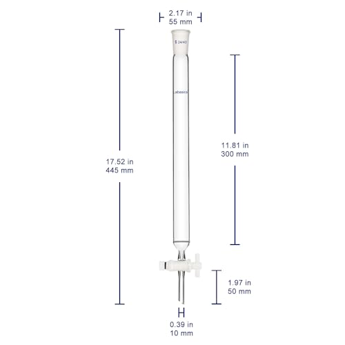 Labasics LB-GLASSCOLUMN-PTFE-24/40-30MM Glass Chromatography Column thumb #4