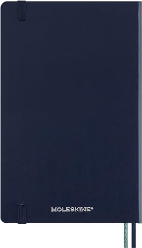 Moleskine Limited Edition Harry Potter Expecto Patronum spell Notebook with glow in the dark special-effect, Hard Cover, Ruled, Large (5" x 8.25"), Petrolum Blue, 176 pages