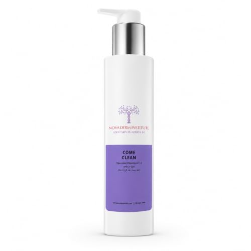 NOVA DERM INSTITUTE Gentle Facial Cleanser –AHA BHA Face Wash for Oily & Acne Prone Skin, Deep Pore Cleansing, Non Comedogenic, Fragrance Free Face Wash (6.7 fl oz)