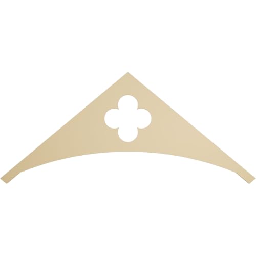 60"W x 25"H x 1 1/2"P (10/12) Pitch Turner Signature Urethane Gable Pediment, Primed Tan