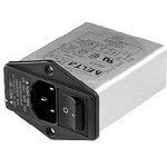 06EB3, Power Entry Module EMI Filtered M 3 POS 250VAC 6A Switch/Fuse/Voltage Selector ST 1 Port