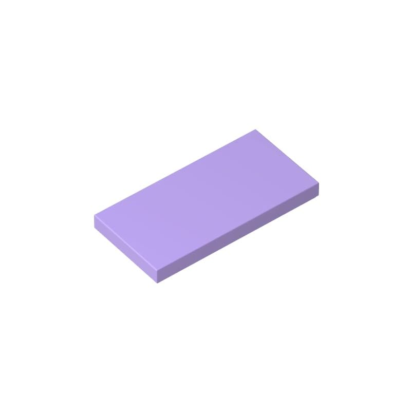 XYEIUGO Gobricks 87079 Foundation Plate Tile 2x4 with Groove 50 Pieces GDS-614 Building Blocks Color:Lavender