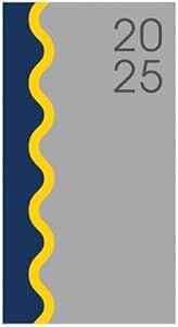 PaulStore2026 Slim Week To View Diary Colour Block diary with print Glossy Design Fashion Diary (Purple)